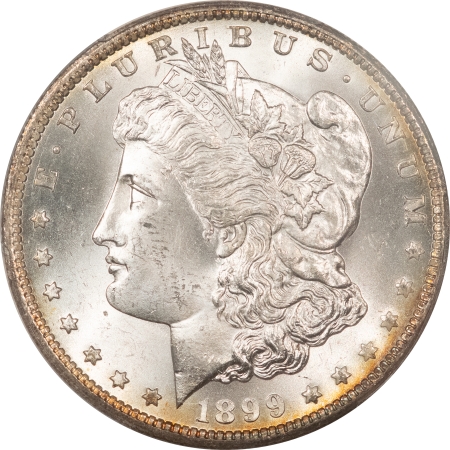 Morgan Dollars 1899-O MORGAN DOLLAR – PCGS MS-65+ WHITE, PREMIUM QUALITY GEM!