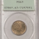 Liberty Nickels 1909 LIBERTY NICKEL – PCGS MS-63, NEAR GEM! PREMIUM QUALITY! RATTLER HOLDER!