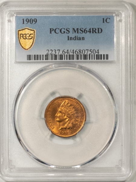 Indian 1909 INDIAN CENT – PCGS MS-64 RD, FLASHY!