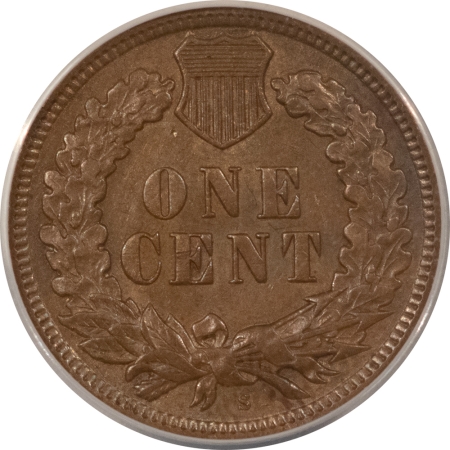 Indian 1909-S INDIAN CENT – ANACS AU-50, LOOKS AU-55! PREMIUM QUALITY!