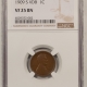 Lincoln Cents (Wheat) 1914-D LINCOLN CENT – NGC F-15 BN, CHOCOLATE BROWN KEY-DATE!