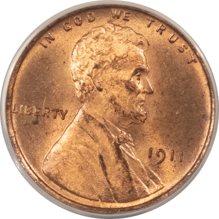 Lincoln Cents (Wheat) 1911 LINCOLN CENT – ANACS MS-64 RED