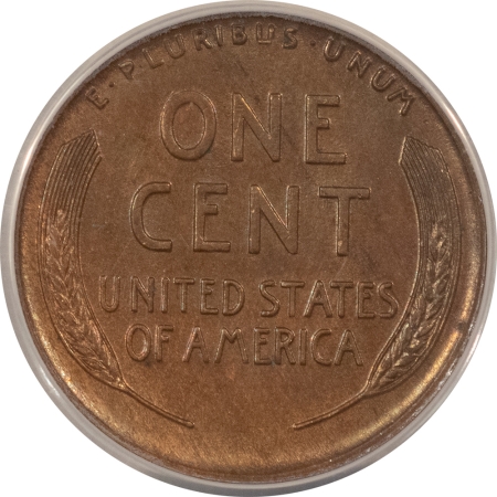 Lincoln Cents (Wheat) 1911-S LINCOLN CENT – ANACS MS-63 BN, GLOSSY BROWN & PREMIUM QUALITY!