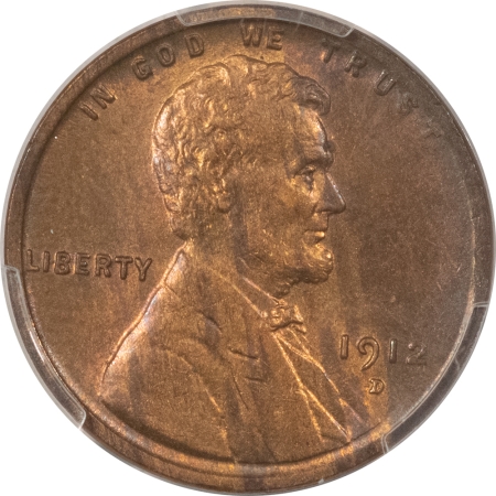 Lincoln Cents (Wheat) 1912-D LINCOLN CENT – PCGS MS-62 BN