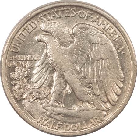 Half Dollars 1916-S WALKING LIBERTY HALF DOLLAR – PCGS AU-53, WHITE & FLASHY, LOOKS BETTER!