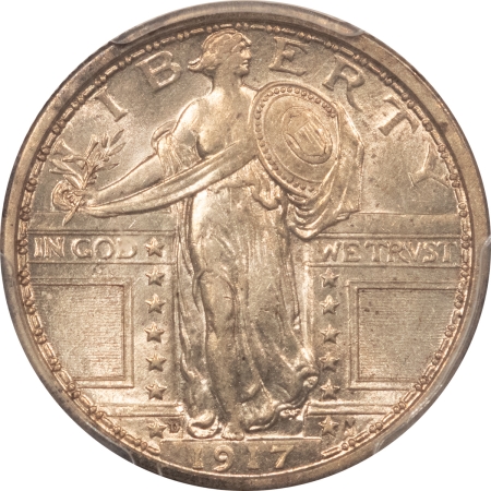 New Certified Coins 1917-D TYPE 1 STANDING LIBERTY QUARTER – PCGS AU-58, FRESH & PQ!