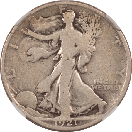 New Certified Coins 1921-D WALKING LIBERTY HALF DOLLAR – NGC VG-10, KEY DATE!