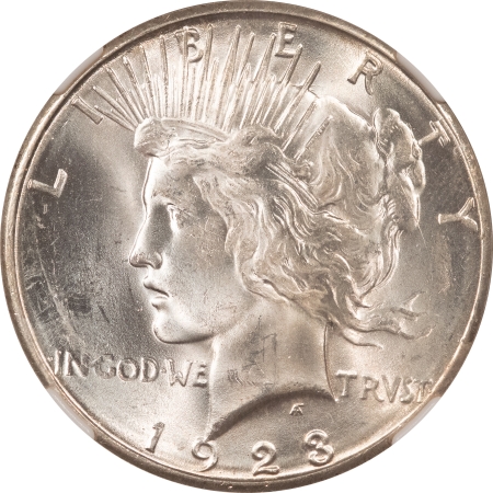 New Certified Coins 1923-S PEACE DOLLAR – NGC MS-63, SCREAMING WHITE! PREMIUM QUALITY!