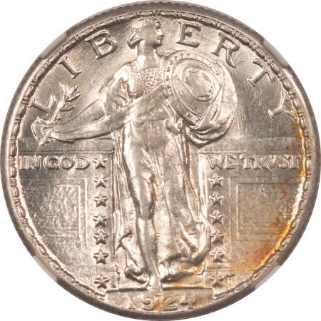 New Certified Coins 1924-S STANDING LIBERTY QUARTER – NGC AU-58, LOOKS 62! PREMIUM QUALITY!