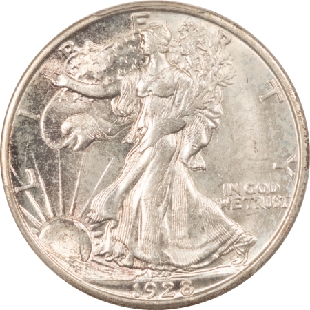 New Certified Coins 1928-S WALKING LIBERTY HALF DOLLAR – PCGS AU-58, FLASHY & PREMIUM QUALITY!