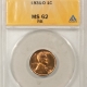 Lincoln Cents (Wheat) 1931-S LINCOLN CENT – PCGS MS-65 RD, SHIMMERING RED! PREMIUM QUALITY!