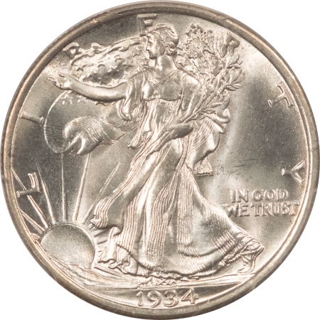 New Certified Coins 1934 WALKING LIBERTY HALF DOLLAR – PCGS MS-66, WHITE & BLASTY!