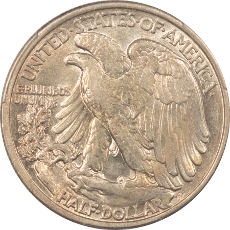 Half Dollars 1934-D WALKING LIBERTY HALF DOLLAR – PCGS AU-53, ORIGINAL W/ LUSTER