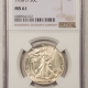 New Certified Coins 1934-S WALKING LIBERTY HALF DOLLAR – NGC MS-61, FLASHY UNCIRCULATED!