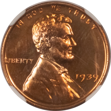 CAC Approved Coins 1939 PROOF LINCOLN CENT, NGC PF-64 RB, SUPER PREMIUM QUALITY! RED! CAC APPROVED!