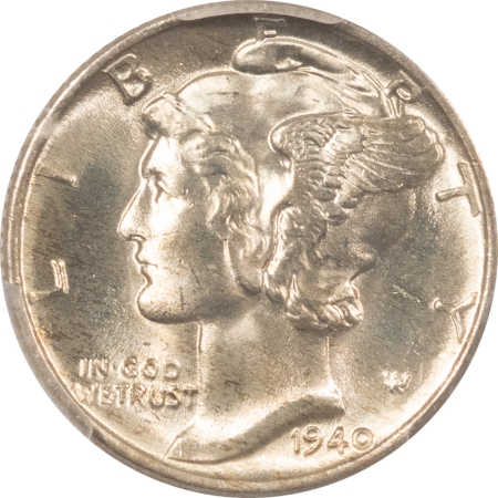 Dimes 1940 MERCURY DIME – PCGS MS-66 FB, FRESH ORIGINAL WHITE & NICE!