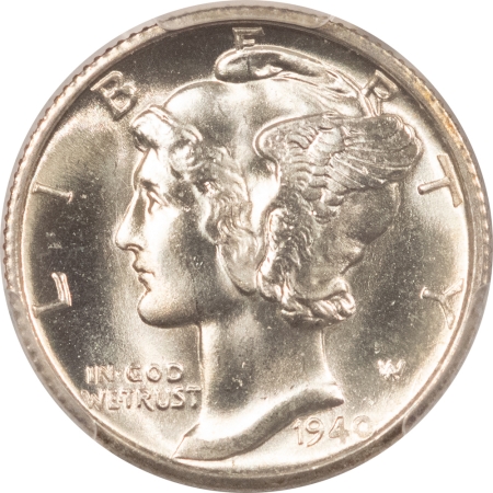 Dimes 1940-D MERCURY DIME – PCGS MS-65 FB, BLAST WHITE GEM!