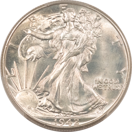 New Certified Coins 1942 WALKING LIBERTY HALF DOLLAR – PCGS MS-66, PREMIUM QUALITY!