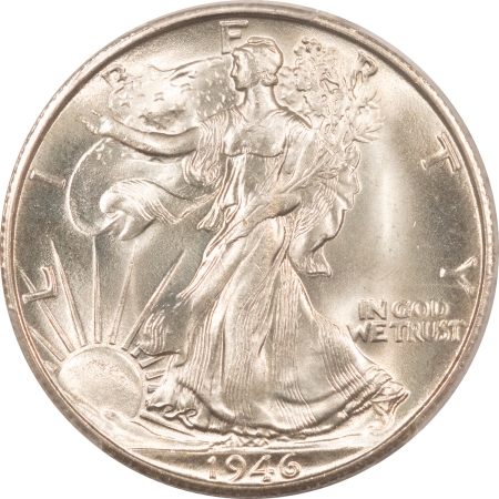 New Certified Coins 1946-S WALKING LIBERTY HALF DOLLAR – PCGS MS-66+, PREMIUM QUALITY!