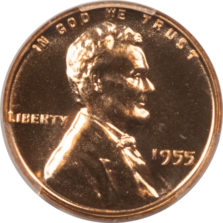 Lincoln Cents (Wheat) 1955 PROOF LINCOLN CENT, DDO & DDR FS-103/801 – PCGS PR-67 RD, COOL VARIETY!