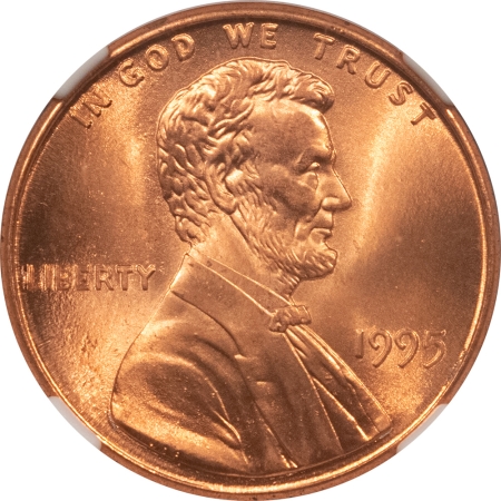 Lincoln Cents (Wheat) 1995 LINCOLN CENT, DOUBLED DIE OBVERSE – NGC MS-67 RD