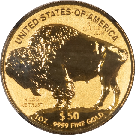 Gold Bullion 2013-W REVERSE PROOF $50 .9999 GOLD BUFFALO, NGC PF-70 100TH ANN, FIRST RELEASES