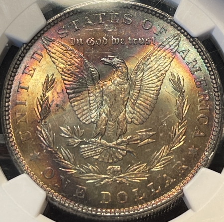 Morgan Dollars 1878 7TF, REVERSE OF 1879 MORGAN DOLLAR – NGC MS-64, PRETTY! REVERSE TONER!