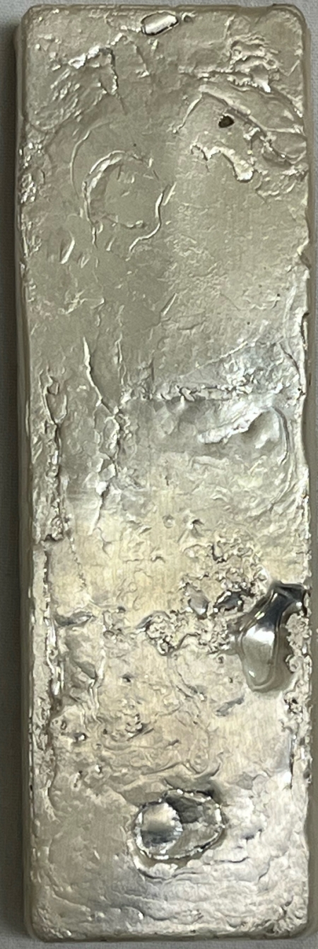 Bullion 1 KILOGRAM  32.15 OZ .9999 FINE SILVER GENERIC HANDPOURED SKULL BAR