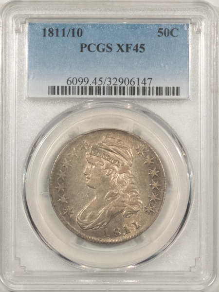 Early Halves 1811/10 CAPPED BUST HALF DOLLAR – PCGS XF-45