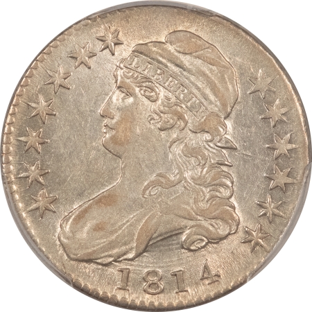 Early Halves 1814 CAPPED BUST HALF DOLLAR, OVERTON 107 – PCGS XF-45