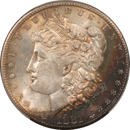 Morgan Dollars 1881-S MORGAN DOLLAR – PCGS MS-63, REALLY PRETTY!