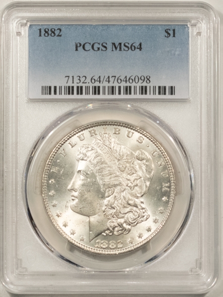 Morgan Dollars 1882 MORGAN DOLLAR – PCGS MS-64, WHITE!