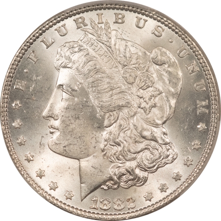 Morgan Dollars 1882 MORGAN DOLLAR – PCGS MS-64, WHITE!