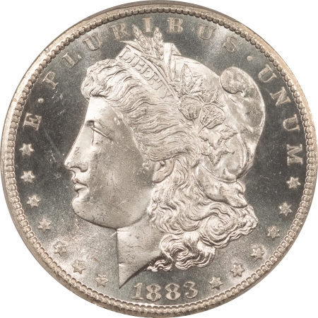 Morgan Dollars 1883-CC MORGAN DOLLAR – PCGS MS-65 DMPL, DEEP MIRROR PROOFLIKE GEM! CARSON CITY!