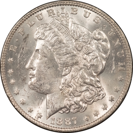 Dollars 1887 MORGAN DOLLAR GSA – CHOICE UNCIRCULATD W/ BOX & RARE MU CARD, TOUGH NON CC