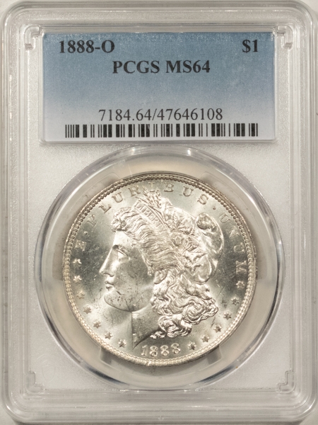 Morgan Dollars 1888-O MORGAN DOLLAR – PCGS MS-64, WHITE!