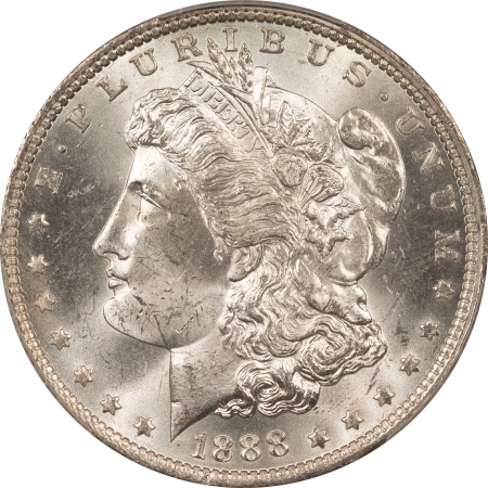 Morgan Dollars 1888-O MORGAN DOLLAR – PCGS MS-64, WHITE!