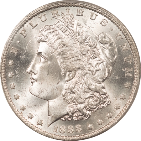 Morgan Dollars 1888-O MORGAN DOLLAR – PCGS MS-64, WHITE!