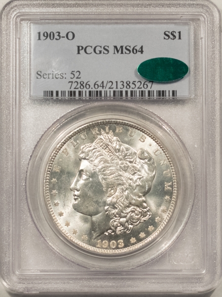 CAC Approved Coins 1903-O MORGAN DOLLAR – PCGS MS-64, PREMIUM QUALITY GEM! CAC APPROVED!