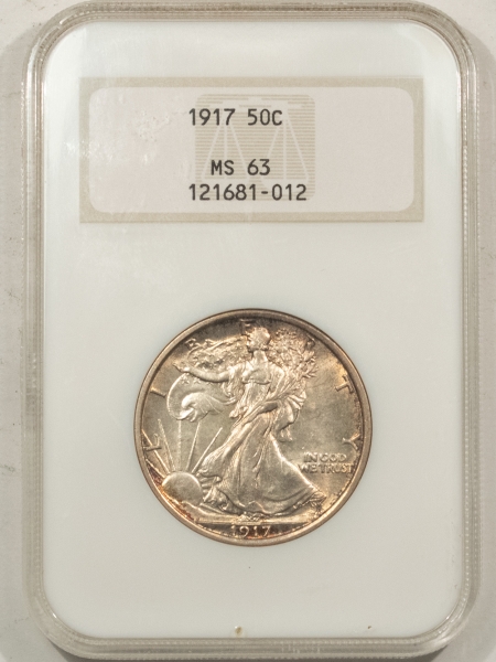 New Certified Coins 1917 WALKING LIBERTY HALF DOLLAR NGC MS-63, PREMIUM QUALITY FATTY HOLDER!