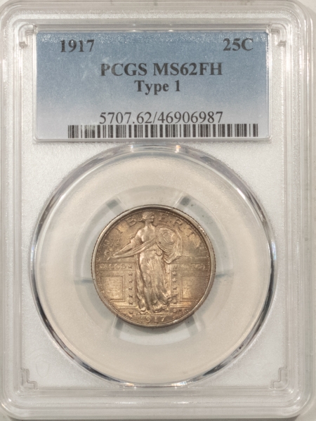 New Certified Coins 1917 STANDING LIBERTY QUARTER, TYPE I – PCGS MS-62 FH