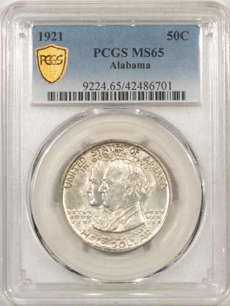 New Certified Coins 1921 ALABAMA COMMEMORATIVE HALF DOLLAR – PCGS MS-65, SUPERB GEM!