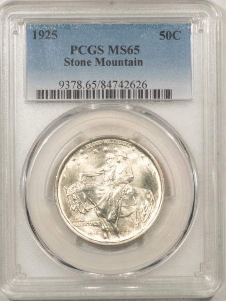 New Certified Coins 1925 STONE MOUNTAIN COMMEMORATIVE HALF DOLLAR – PCGS MS-65 BLAST WHITE GEM!