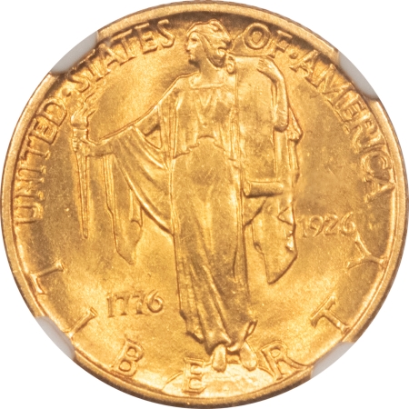 Gold 1926 $2.50 AMERICAN SESQUICENTENNIAL GOLD COMMEMORATIVE – NGC MS-62