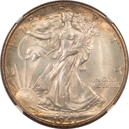 New Certified Coins 1947-D WALKING LIBERTY HALF DOLLAR – NGC MS-66, PRETTY!