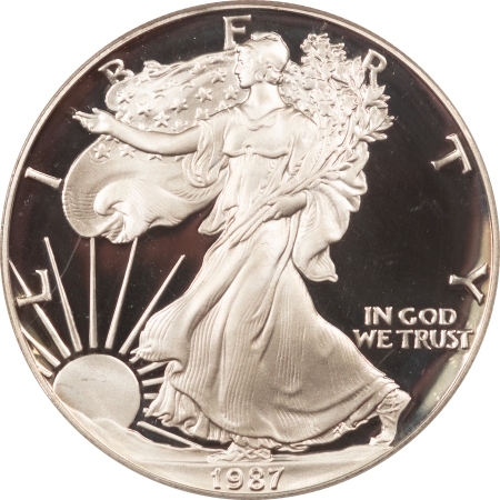 American Silver Eagles 1987-S PROOF $1 AMERICAN SILVER EAGLE – ANACS PR-70 DCAM