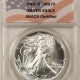 American Silver Eagles 1988-S PROOF $1 AMERICAN SILVER EAGLE – ANACS PR-70 DCAM