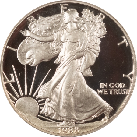 American Silver Eagles 1988-S PROOF $1 AMERICAN SILVER EAGLE – ANACS PR-70 DCAM