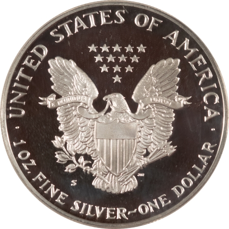 American Silver Eagles 1990-S PROOF $1 AMERICAN SILVER EAGLE – ANACS PR-70 DCAM