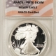 American Silver Eagles 1990-S PROOF $1 AMERICAN SILVER EAGLE – ANACS PR-70 DCAM